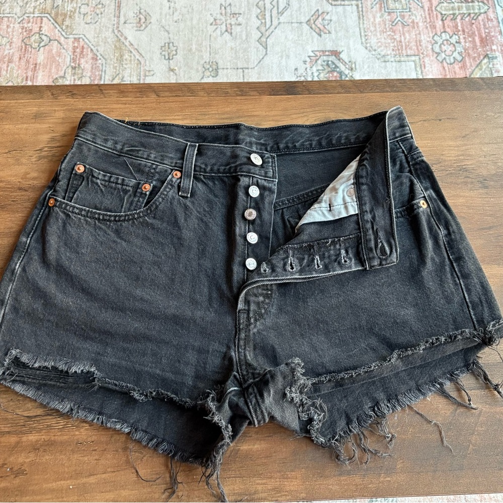 Levi's Black Jean Shorts